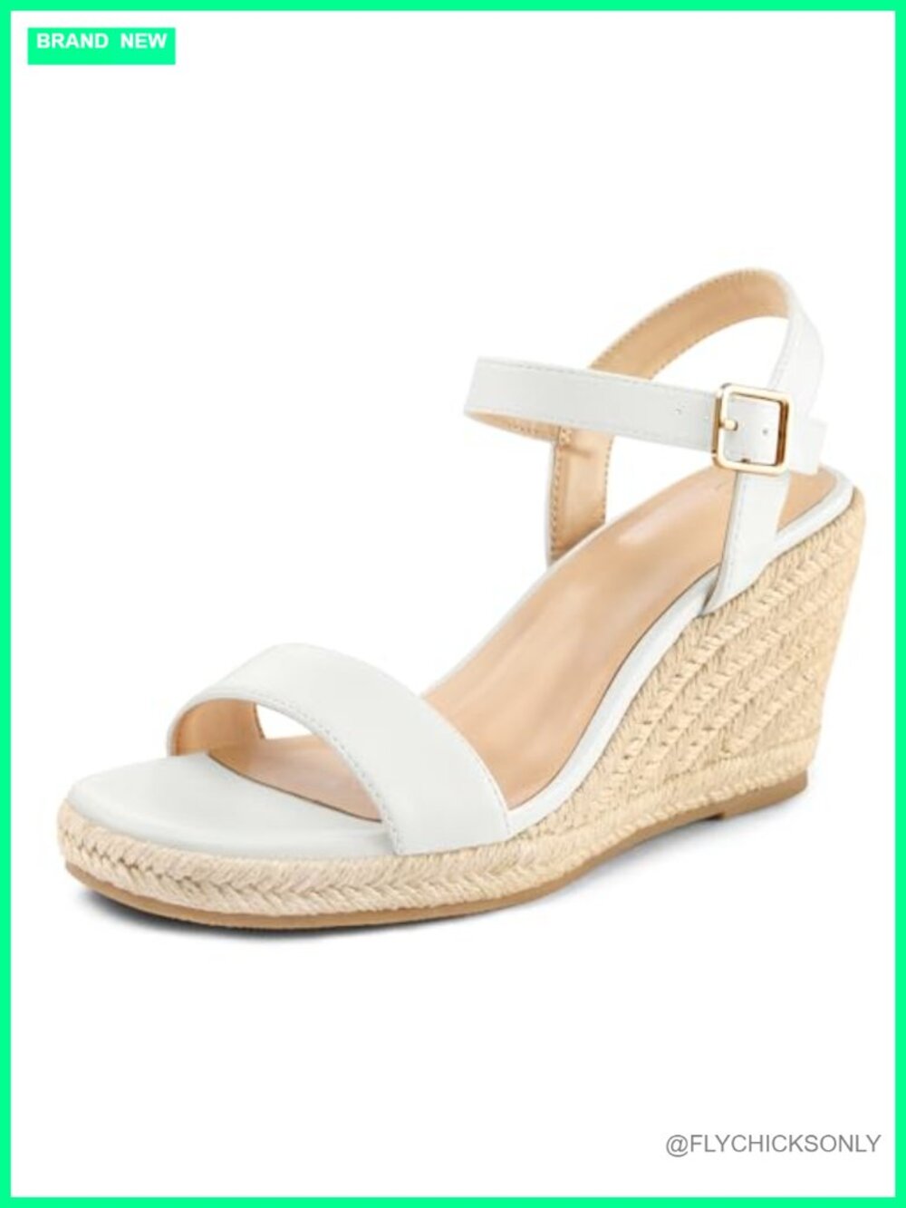 Espadrille Wedge Sandals Square Open Toe Platform Padded Footbed